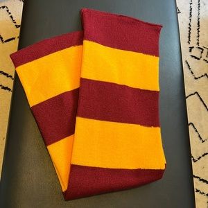 Unisex Gold/Burgundy Harry Potter style striped scarf